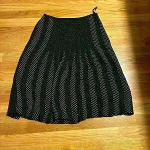 Talbots 100% silk polka dot skirt